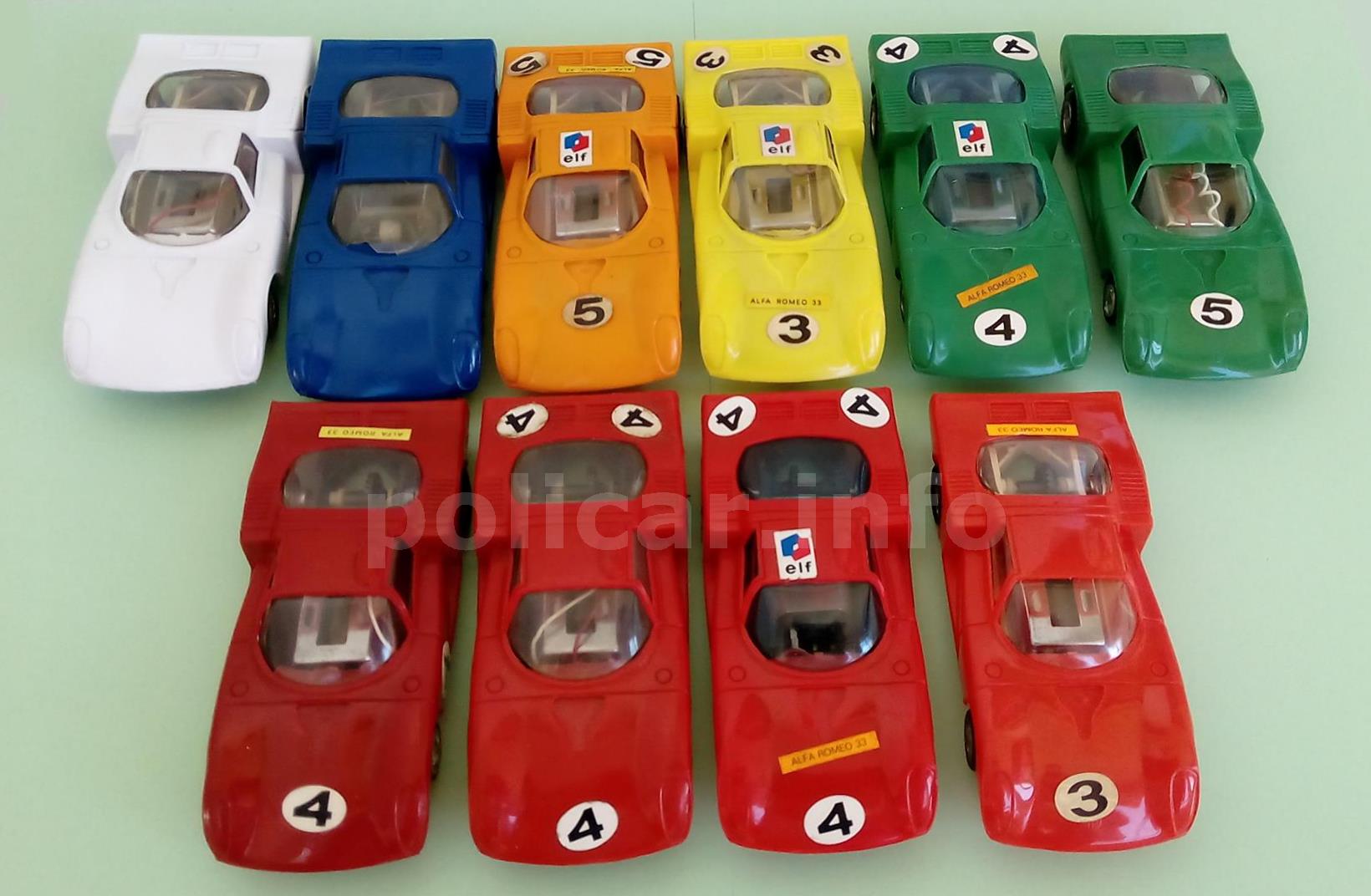 Alfa Romeo 33/2 Daytona in dieci colori diversi.
